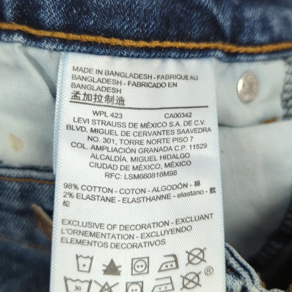 Denizen Levi's high-rise shorts, jean denim cut offs, women's size 10 / 30 - Picture 14 of 15